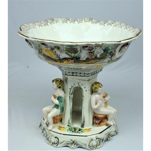 33 - DECORATIVE CHERUB BOWL - EREIRAS VALADO PORTUGAL