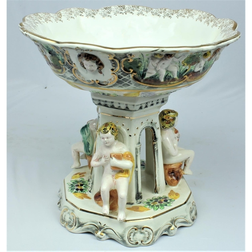 33 - DECORATIVE CHERUB BOWL - EREIRAS VALADO PORTUGAL