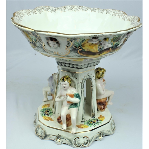 33 - DECORATIVE CHERUB BOWL - EREIRAS VALADO PORTUGAL