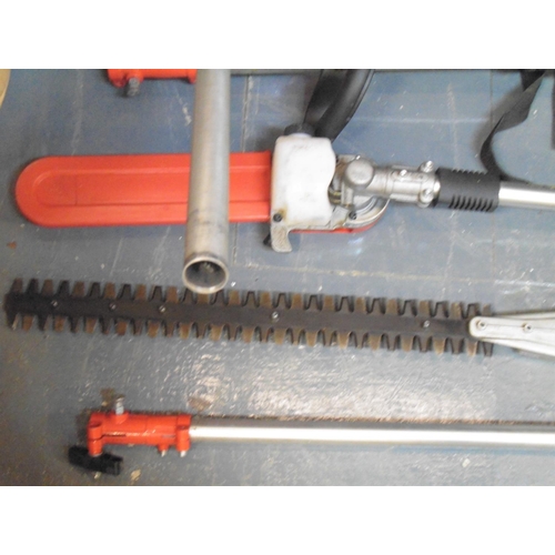 69 - MITOX 28MT PETROL GARDEN MULTI-TOOL WITH ATTACHMENTS (PETROL ITEM SOLD AS VIEWED)