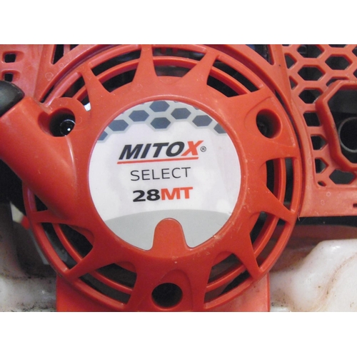 69 - MITOX 28MT PETROL GARDEN MULTI-TOOL WITH ATTACHMENTS (PETROL ITEM SOLD AS VIEWED)