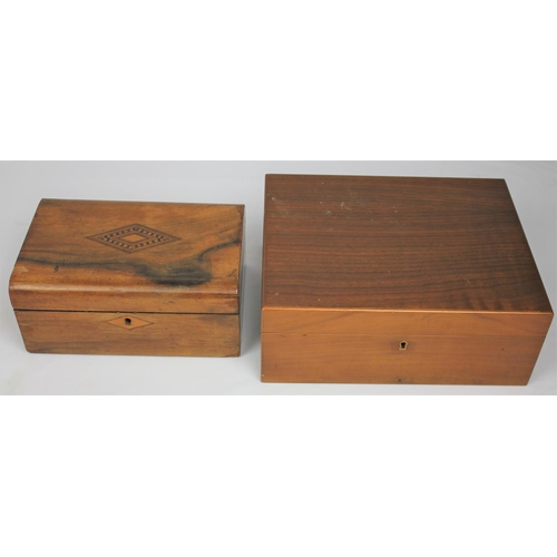 77 - SMALL INLAID BOX & HUMIDOR