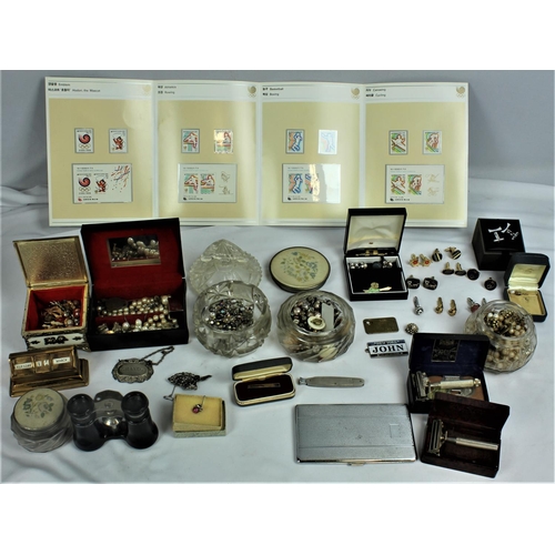 79 - MISC GOODS INCLUDING COSTUME JEWELLERY, OPERA BINOCULARS ETC