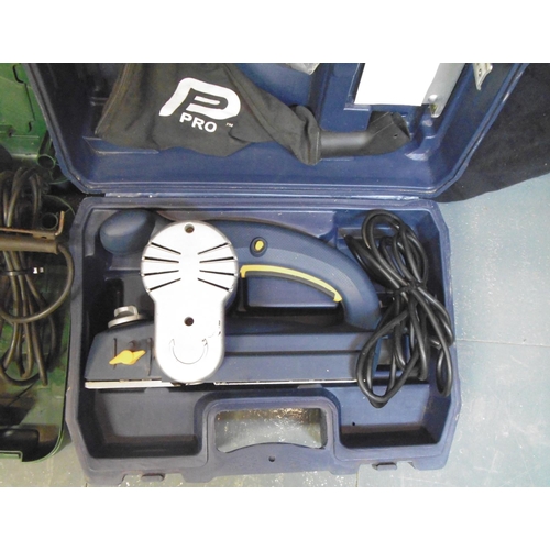 87 - P PRO PLANER & BOSCH CARRYING CASE CONTAINING McALLISTER ELECTRIC JIGSAWTESTED AND WORKING