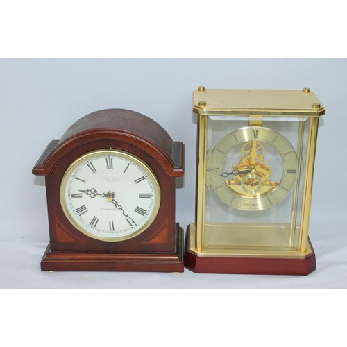 96 - VARIOUS CLOCKS & BAROMETERS (1 CLOCK DAMAGED, 1 INCOMPLETE)