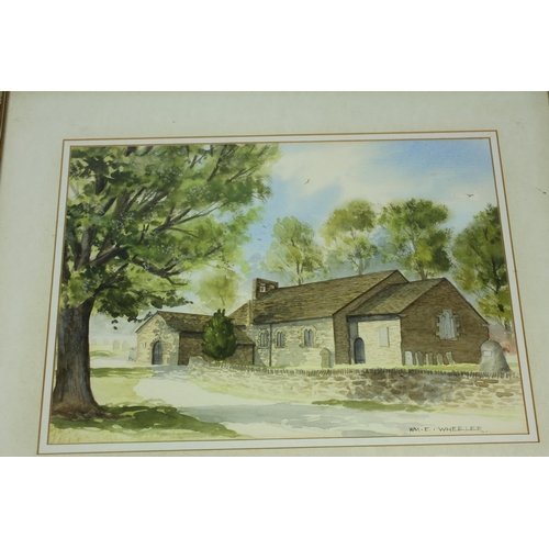 109 - 3 FRAMED WATERCOLOURS: 2 BY WM.E. WHEELER & 1 BY AIDAN KIRKPATRICK