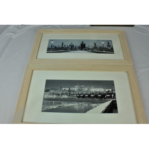 113 - 3 FRAMED PHOTOGRAPHS AND FRAMED PEN & INK