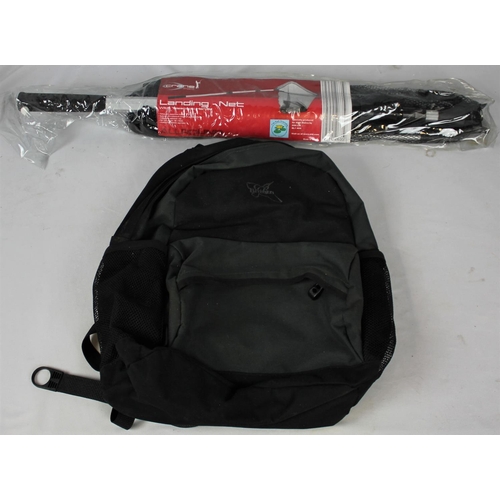 125 - BITTERN FISHERMAN'S RUCKSACK, CRANE SPORTS FISHING NET & POLE