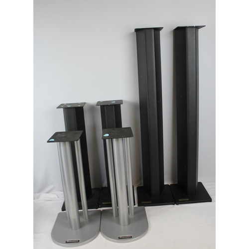 130 - 3 PAIRS OF VARIOUS HEIGHT ATACAMA SPEAKER STANDS