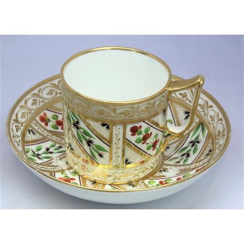 154 - HAND PAINTED AND GILDED TEA CUP AND SAUCER - ROYAL CROWN DERBY