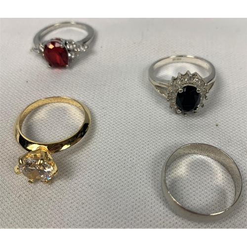 168 - 20 VARIOUS SILVER RINGS  (3 Rings not marked Silver)