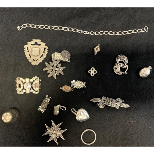 175 - QUANTITY OF SILVER JEWELLERY INCLUDING 21 PAIRS EARRINGS