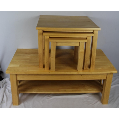 400 - COFFEE TABLE WITH UNDERSHELF & NEST COFFEE TABLES