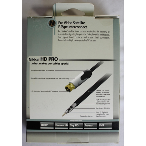 11 - 4 BOXES OF 20 AND 1 BOX OF 19 NIKKAI HD PRO VIDEO SATELITE F-TYPE INTERCONNECT CABLES