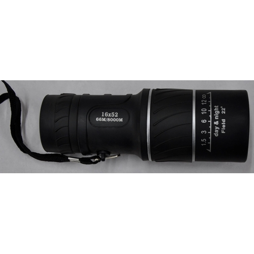 13 - KODAK PLAY VIDEO CAMERA - BUSHELL 16x52 MONOCULAR AND 8x-20 x 45mm MONOCULAR