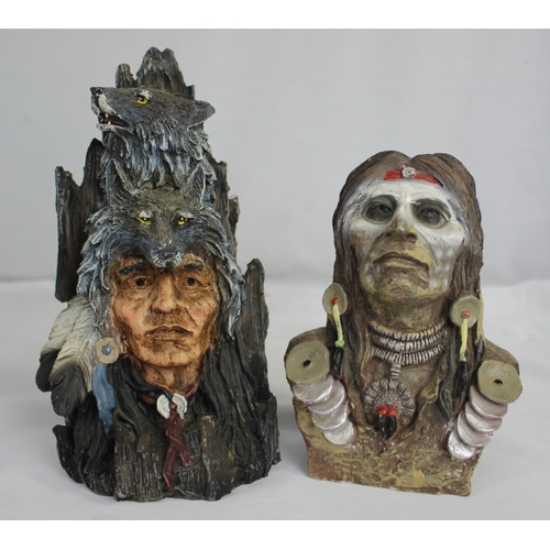17 - 7 NATIVE AMERICAN FIGURES - 3 DAMAGED