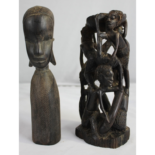 19 - VARIOUS ITEMS OF AFRICAN ART - LEONARDO COLLECTION AND JULIAN COLLETION WOLVES/DOGS ETC