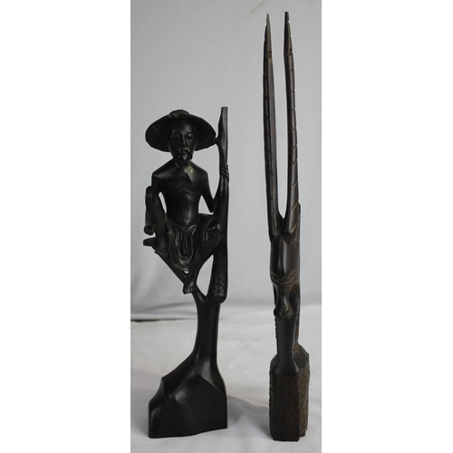 19 - VARIOUS ITEMS OF AFRICAN ART - LEONARDO COLLECTION AND JULIAN COLLETION WOLVES/DOGS ETC