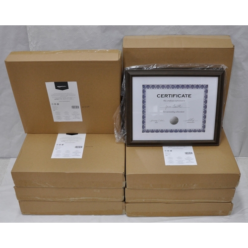 34 - 8 BOXES OF 2 AMAZON AGED WALNUT DOCUMENT FRAMES