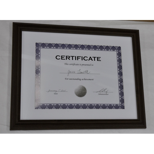 34 - 8 BOXES OF 2 AMAZON AGED WALNUT DOCUMENT FRAMES