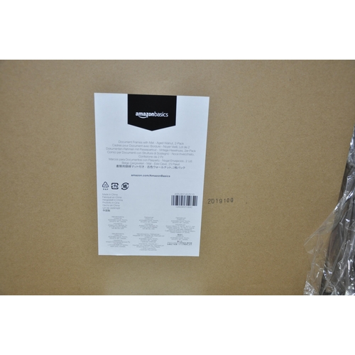 34 - 8 BOXES OF 2 AMAZON AGED WALNUT DOCUMENT FRAMES