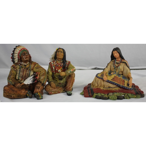 54 - 11 NATIVE AMERICAN FIGURINES (1 DAMAGED)
