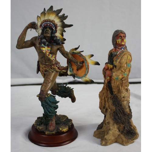 54 - 11 NATIVE AMERICAN FIGURINES (1 DAMAGED)