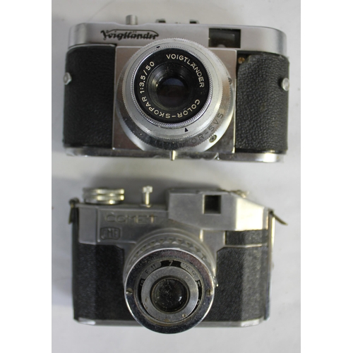 39 - CRATE OF OLD CAMERAS