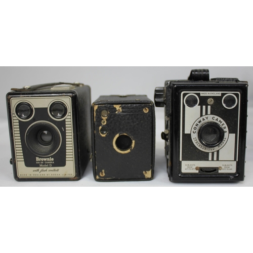 39 - CRATE OF OLD CAMERAS