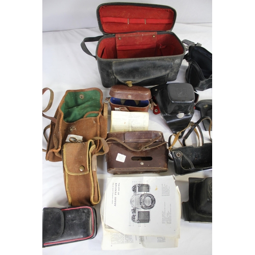 39 - CRATE OF OLD CAMERAS