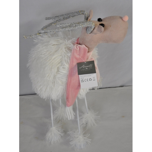 47 - NEW AND BOXED STANDING STAG AND FRIENDS ORNAMENT, LED REINDEER ORNAMENT AND 1 BOX MISCELLENOUS GOODS