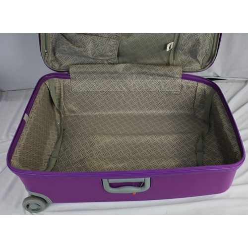 49 - PURPLE CHUBB HARDCASE SUITCASE