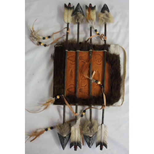 60 - NATIVE AMERICAN PICTURES AND REPRODUCTION ARTEFACT WEAPONS