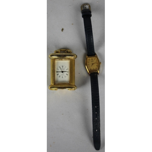 68 - WELLINGTON MINIATURE CLOCK & 10 WATCHES - 5 IN PRESENTATION BOXES: PHILIP MERCIER, ACCURIST, SEK... 