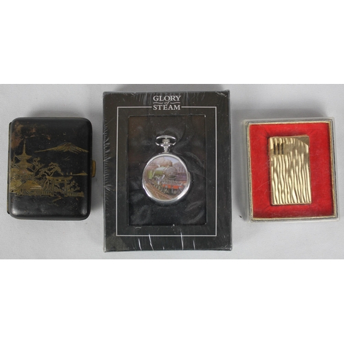 75 - MISCELLANEOUS ITEMS: 9 PAIR CUFFLINKS INCLUDING 22ct GOLD PLATED 1966 HALF PENNIES, 3 CIGARETTE CASE... 