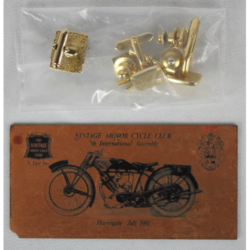 75 - MISCELLANEOUS ITEMS: 9 PAIR CUFFLINKS INCLUDING 22ct GOLD PLATED 1966 HALF PENNIES, 3 CIGARETTE CASE... 