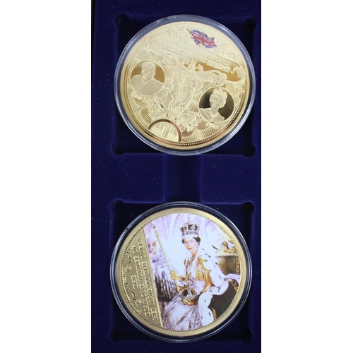 79 - 5 COMMEMORATIVE COINS IN PRESENTATION BOX: 2 CELEBRATING THE DIAMOND JUBILEE OF HER MAJESTY THE QUEE... 