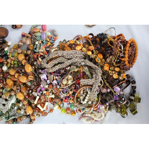 91 - 3 BAGS COSTUME JEWELLERY