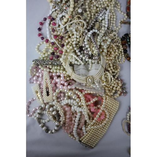 91 - 3 BAGS COSTUME JEWELLERY