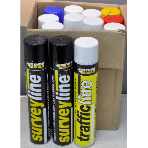 103 - 13 x 700ml EVERBUILD SURVEYLINE MARKING PAINT