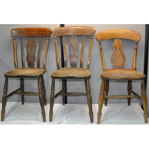 108 - 6 VARIOUS KITCHEN CHAIRS - SOME WORM AFFECTED