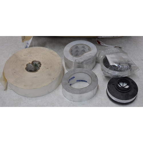 128 - QUANTITY SWA ONE PIECE CABLE CLEATS 100 Per Pack 3 ROLLS TAPE, 2 SCOTT SAFETY RESPIRATORY FILTERS