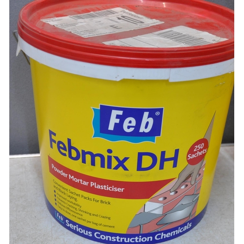 147 - 3 x 250 SACHETS FEB FEBMIX DH POWDER MORTAR PLASTICISER