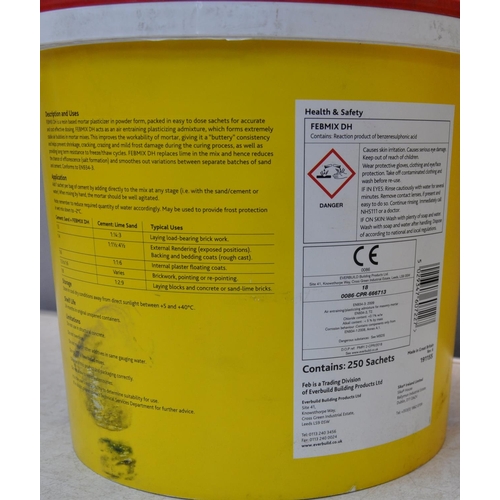 147 - 3 x 250 SACHETS FEB FEBMIX DH POWDER MORTAR PLASTICISER