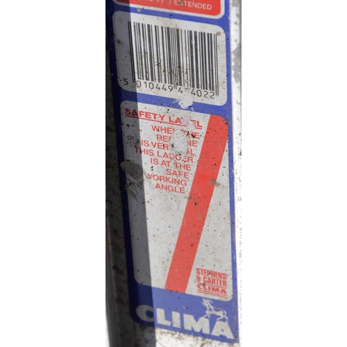 153 - CLIMA ALUMINIUM DOUBLE EXTENSION LADDER - 7.3m EXTENDED