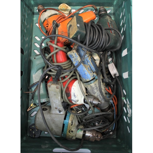 163 - 2 TRAYS OF TOOLS INCLUDING ELECTRIC DRILLS