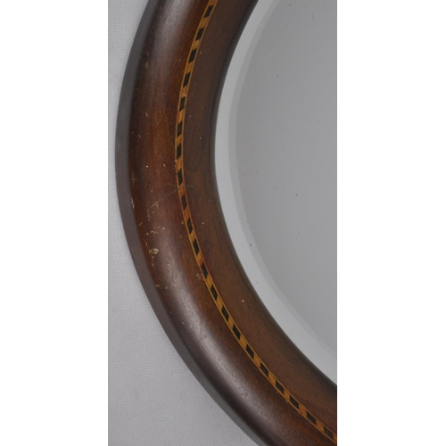 174 - OVAL MIRROR WITH INLAID FRAME - 26