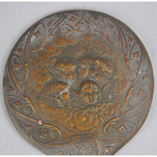 196 - 4 PIECE PLATED TEA SERVICE, HAND HELD MIRROR,PLATED COMMUNION SET, SET 6 WALKER & HALL HALLMARKE... 