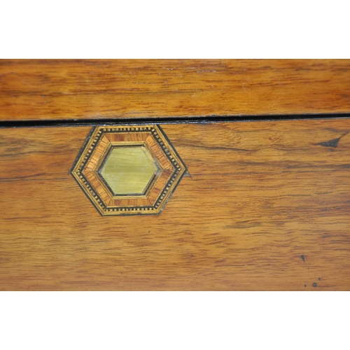 201 - WRITING SLOPE FITTED WITH LEATHER INTERIOR