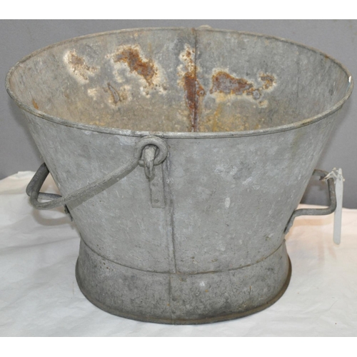 223 - GALVANISED BATH AND GALVANISED BUCKET